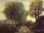 Alfred Sisley Lane near a Small Town France oil painting artist